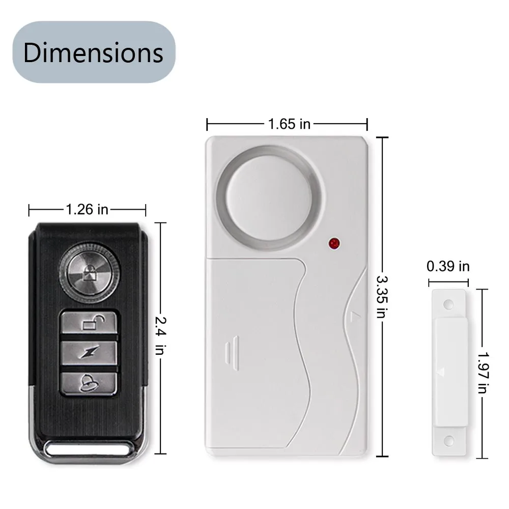 NineLeaf Wireless Remote Control Magnetic Sensor Door And Window Opening Split Alarm for Home Security And Shoplifting Alarms