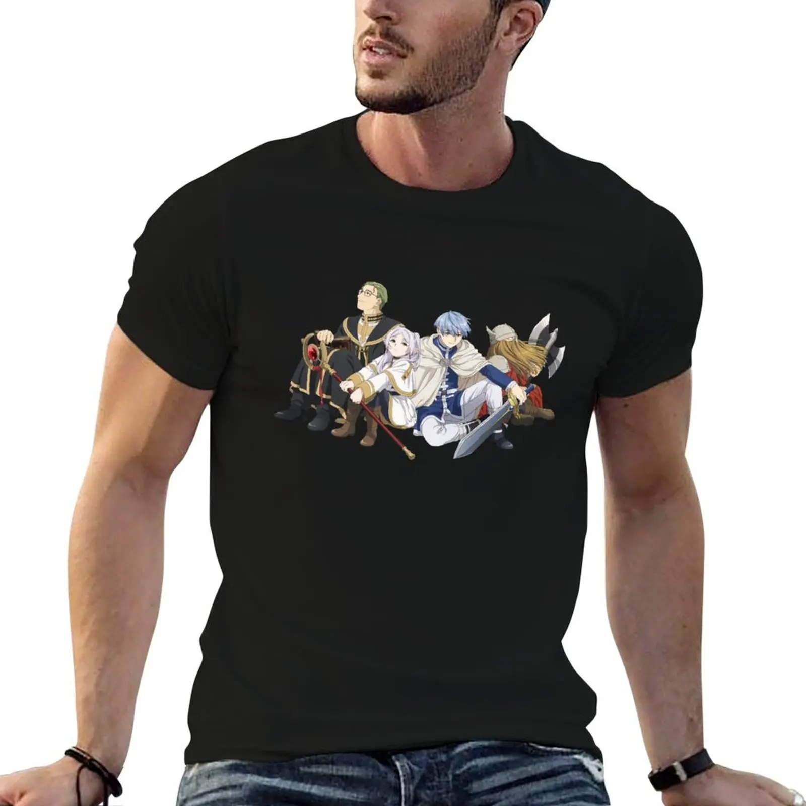 Frieren bootleg design Essential T-Shirt Large Size Basic Casual T-Shirt