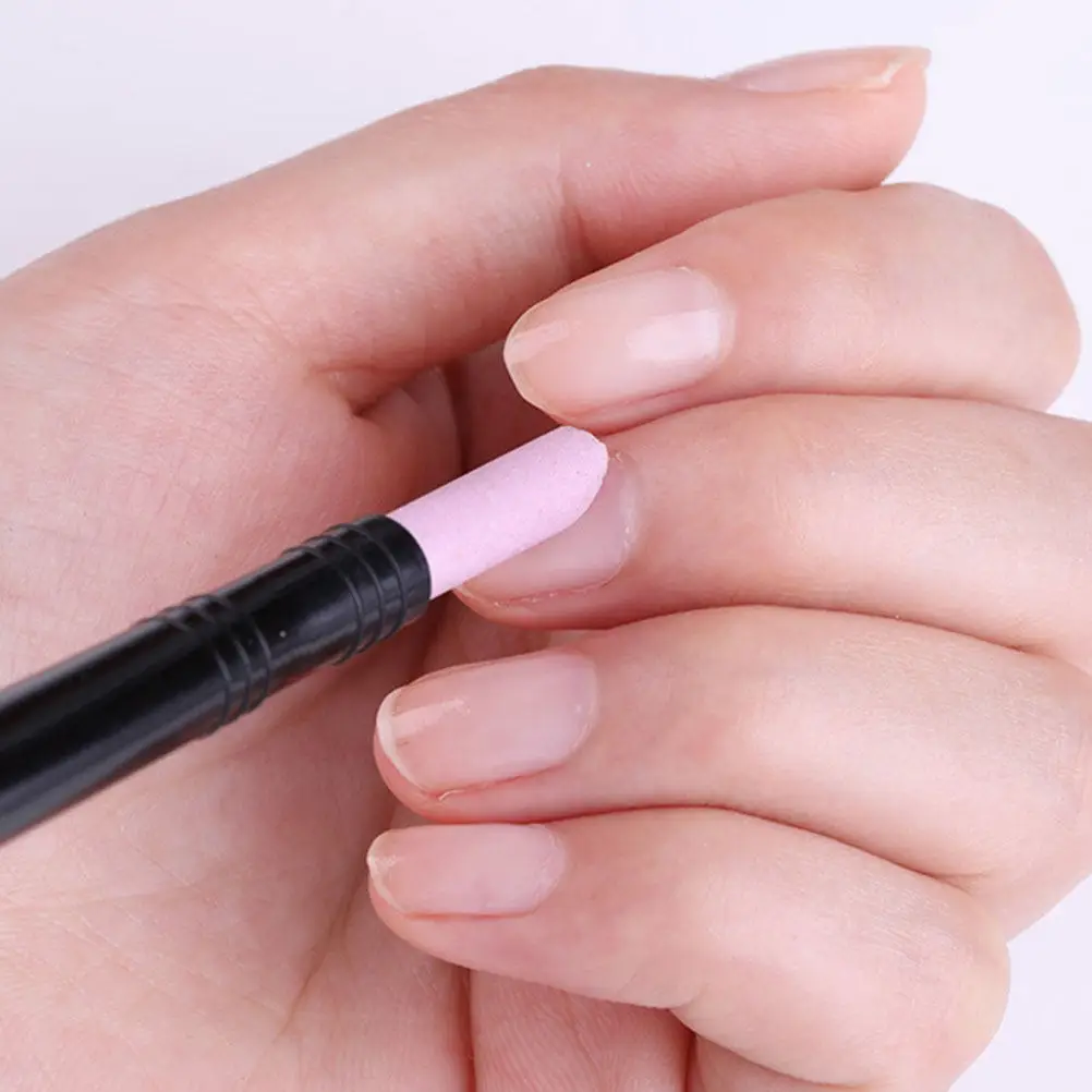 

5Pcs Nail Cuticle Remover Pen Pumice Grinding Polisher with Comfort Grip for Dead Skin Removal Nail Shining Manicure Pedicure