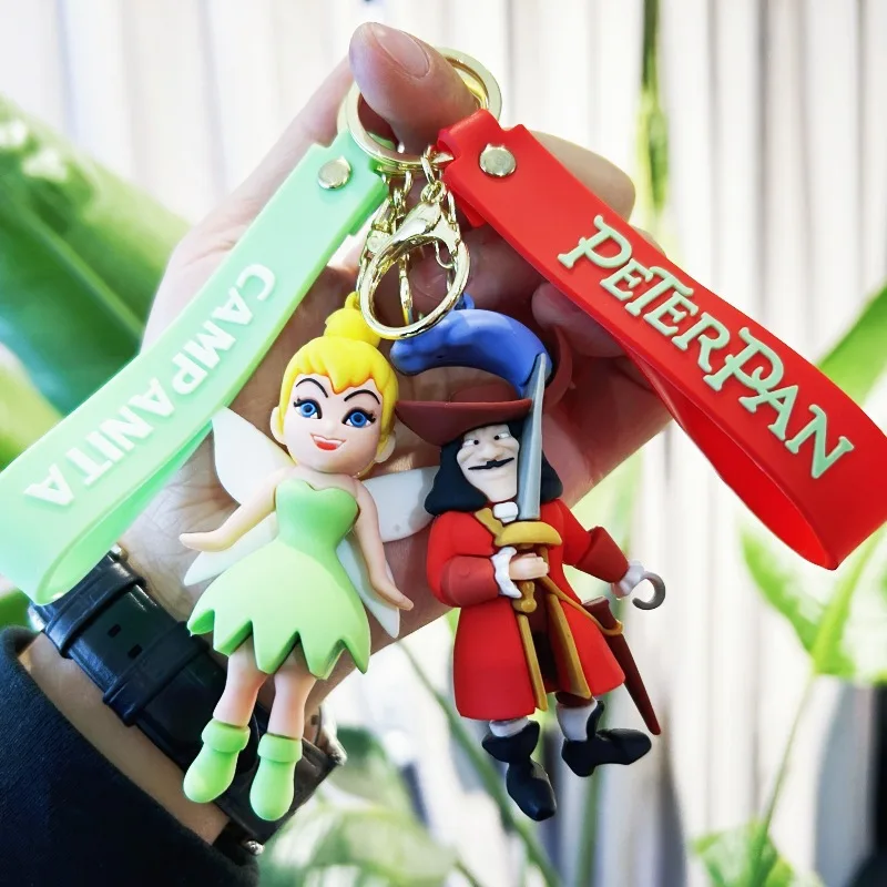 New Cartoon Peter Pan Keychain Cute Fairy Pirate Hook Key Chain Male And Female Pendants