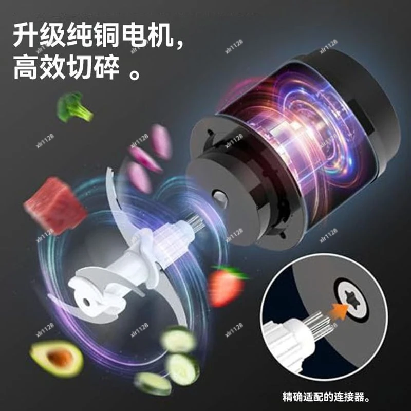 110V Electric Meat Grinder Multifunctional Food Chopper Garlic Vegetable Mincer Blender for Home