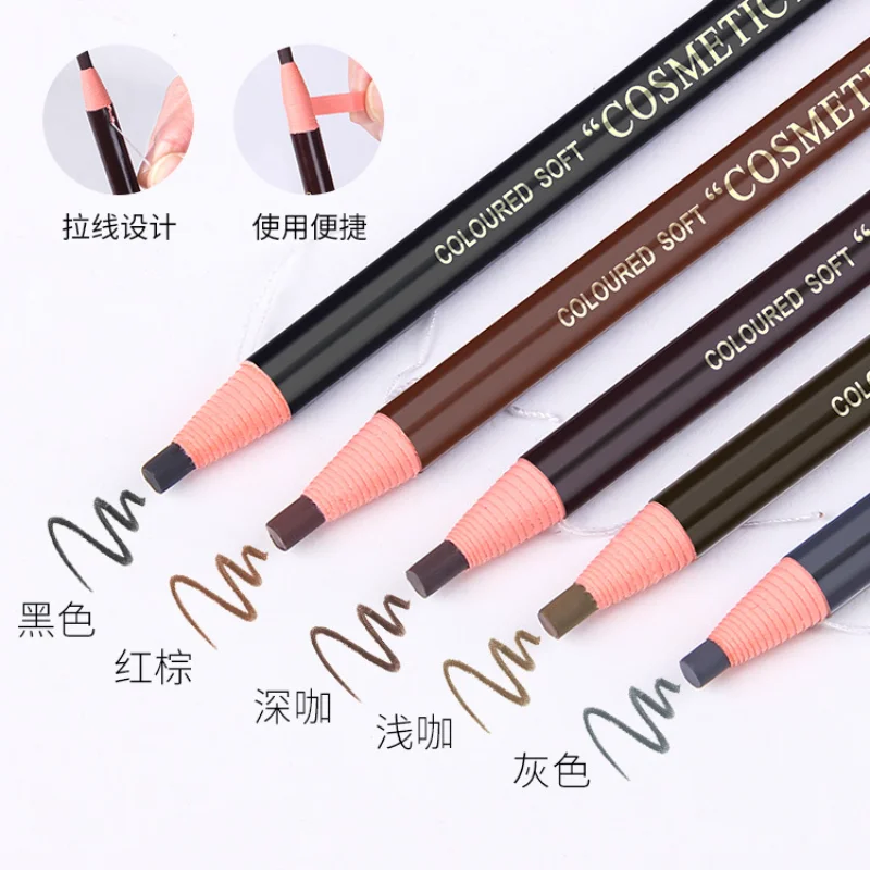 ה Lápiz de cejas resistente al agua Maquillaje de ojos profesional para mujeres Tinte de tatuaje Microblading Polvo de cejas para artistas de maquillaje