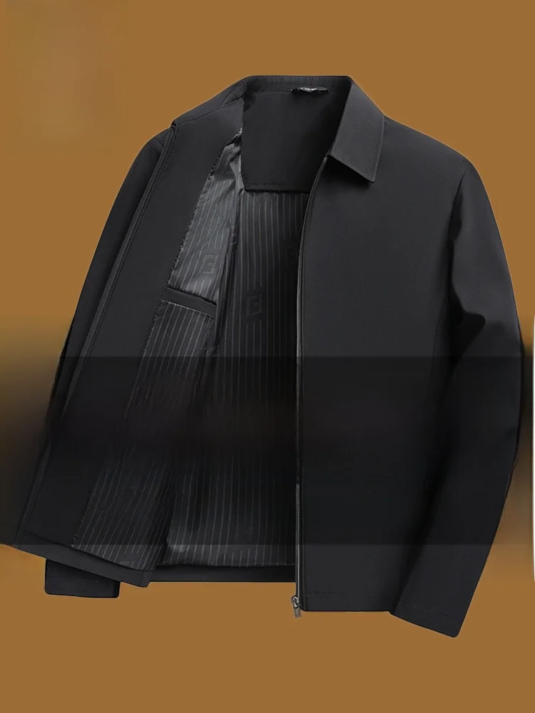 

Kangaroo 2025 Men's Casual Lapel Jacket Business Leisure Spring Mid-aged Administrative Leadership Coat Vest Casual Outerwear
