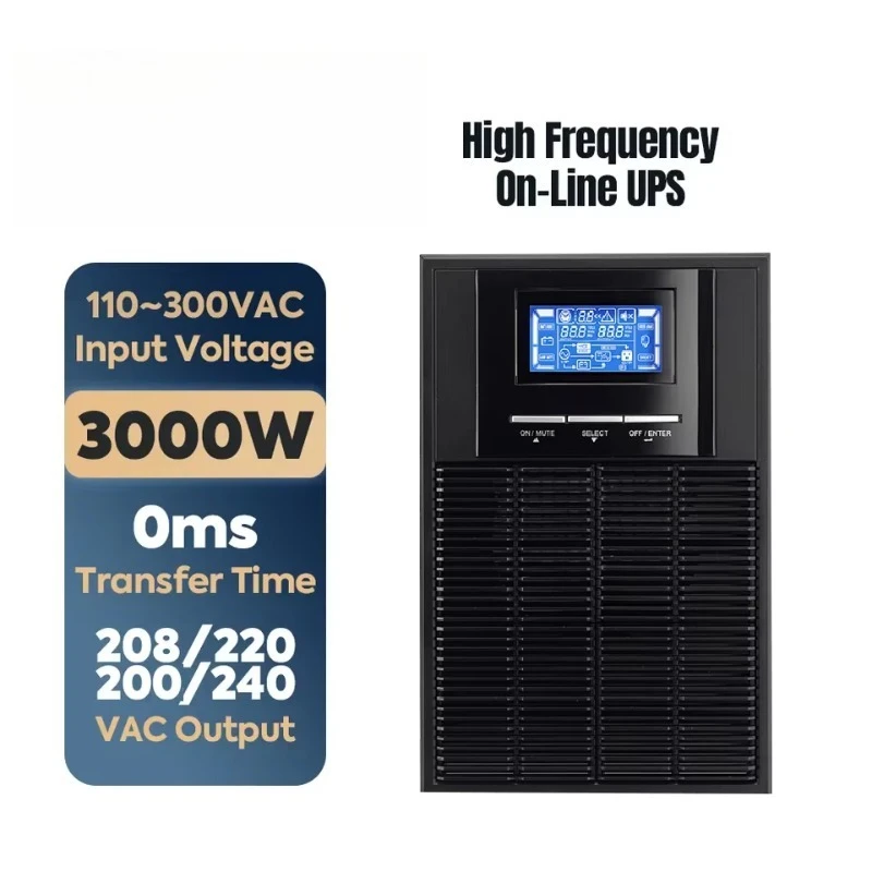 1~3Kva Online Ups Batteria ecologica di backup Protezione da sovratensione Sistema UPS Gruppo di continuità