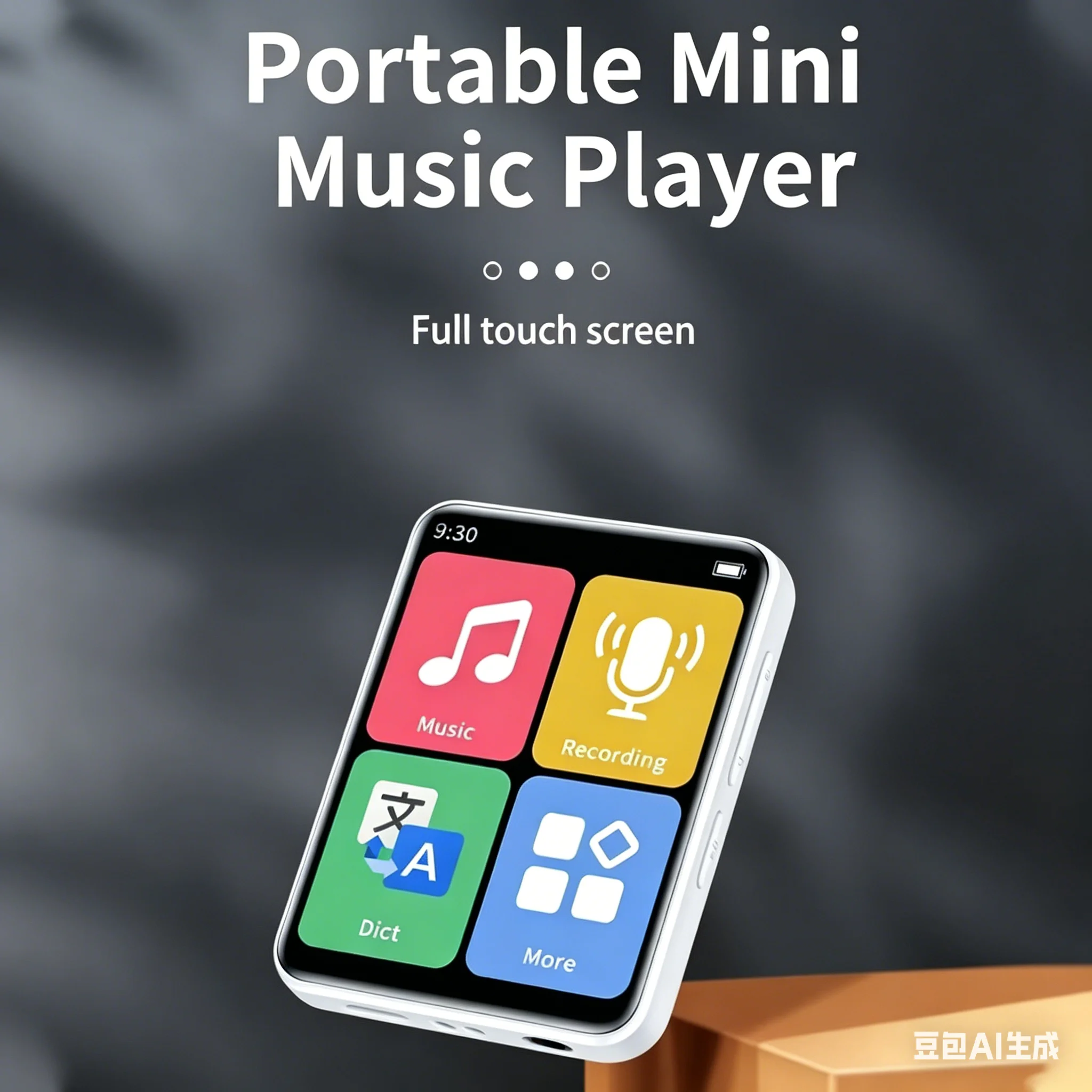 Reproductor de MP3 Bluetooth 5,0 pantalla completamente táctil Walkman para estudiantes reproductor de música deportivo Hifi reproductor de vídeo Mp4 altavoz incorporado con libro electrónico