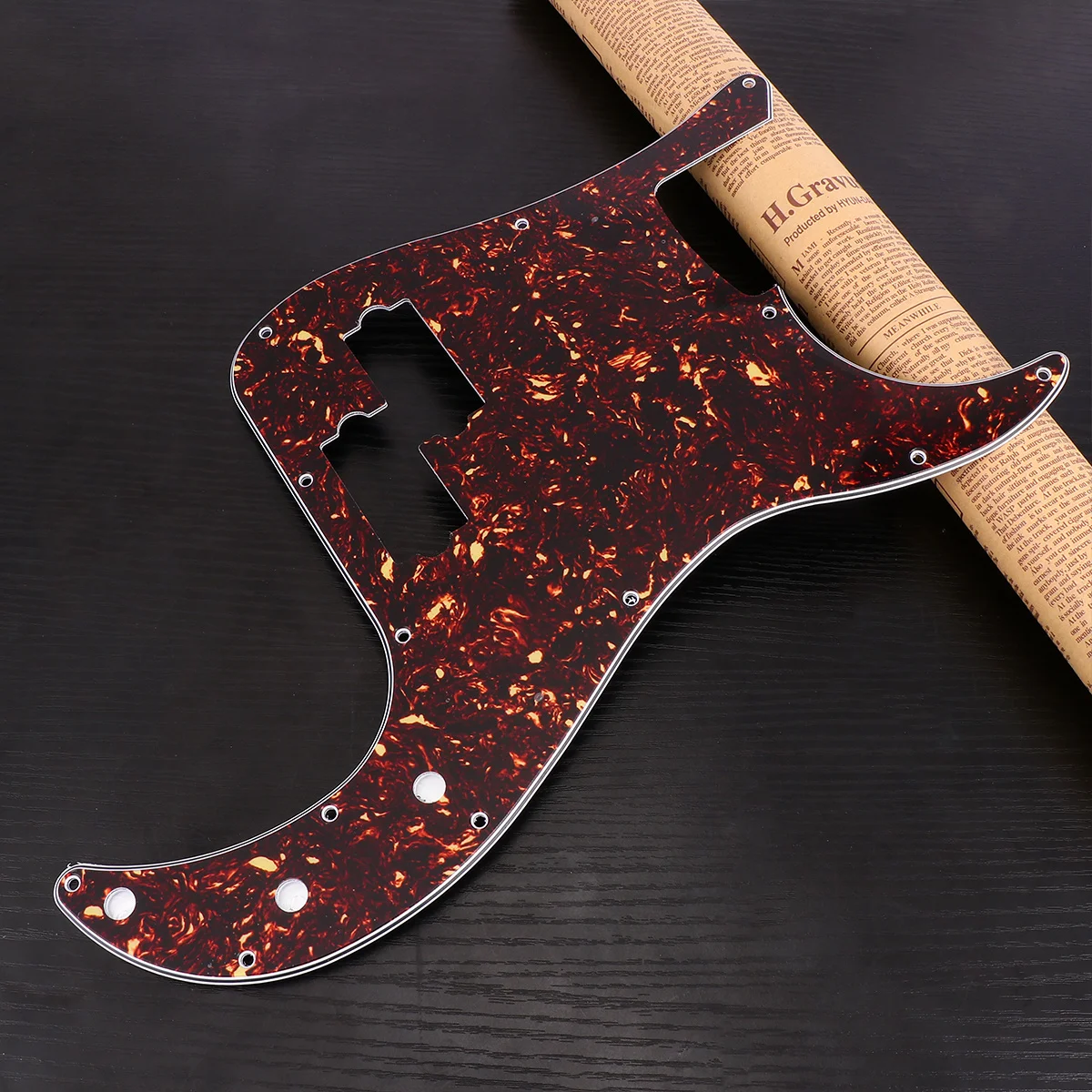 

13 Holes Pickguard for Pb Bass Brown Scratch Plate Anti-Scratch Protection Guitar Guard Replacement Part Accessories