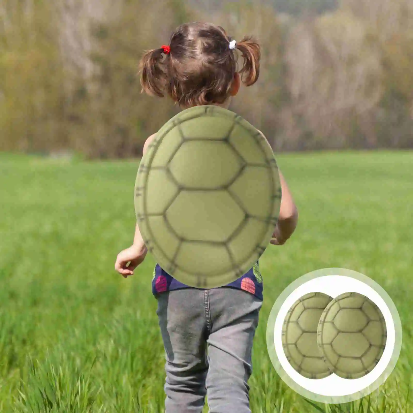 Halloween Cosplay Green Turtle Shell Children Costumes Halloween Props Kids Adornments Performance Dress Up