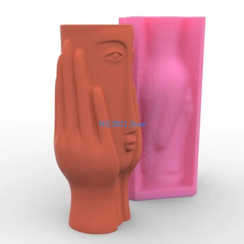 

G5GC Flower Pot Silicone Mold Diy Succulents Concrete Flower Pot Plaster Cement Mold