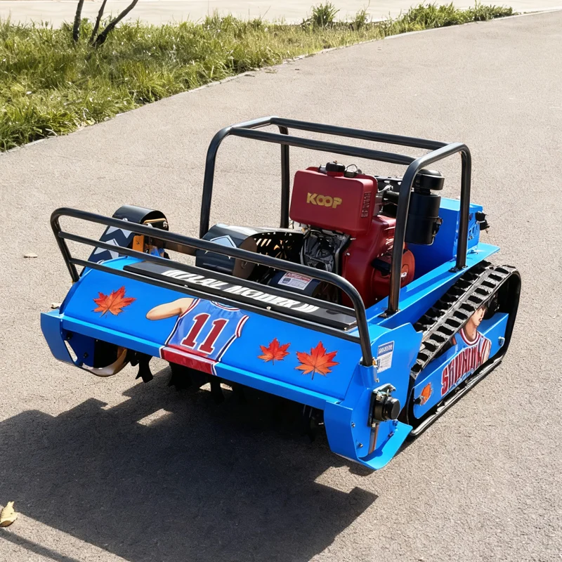 

Customized Industrial Automatic Remote Control Robotic Grass flail Mower Cordless Radio Controlled
