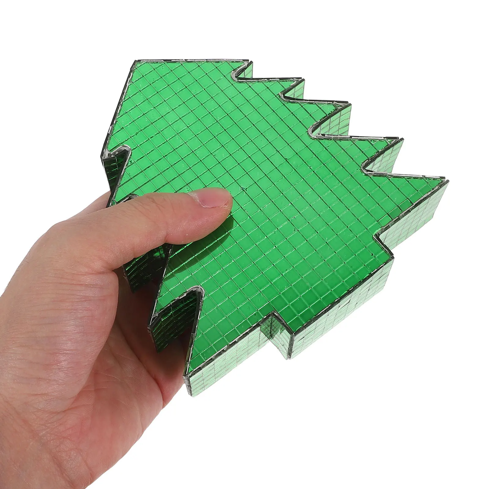 

Glass Disco Mini Christmas Tree Centerpiece Reflective Tabletop Holiday Decoration for Mantel Desk Winter Party Decor Office