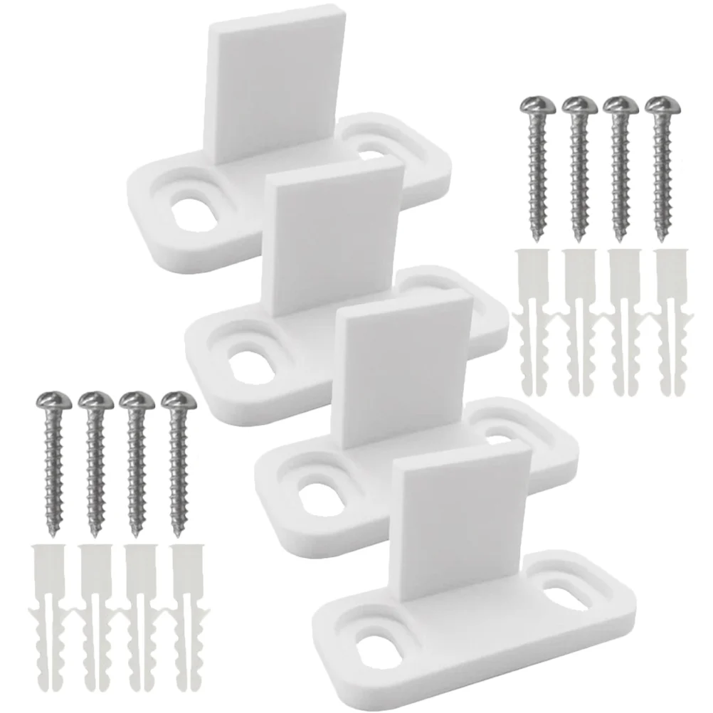 

4 Sets Barn Door Swing Stop Floor Track Stopper Roller Guide Guides Sliding Pocket Bottom Carbon Steel