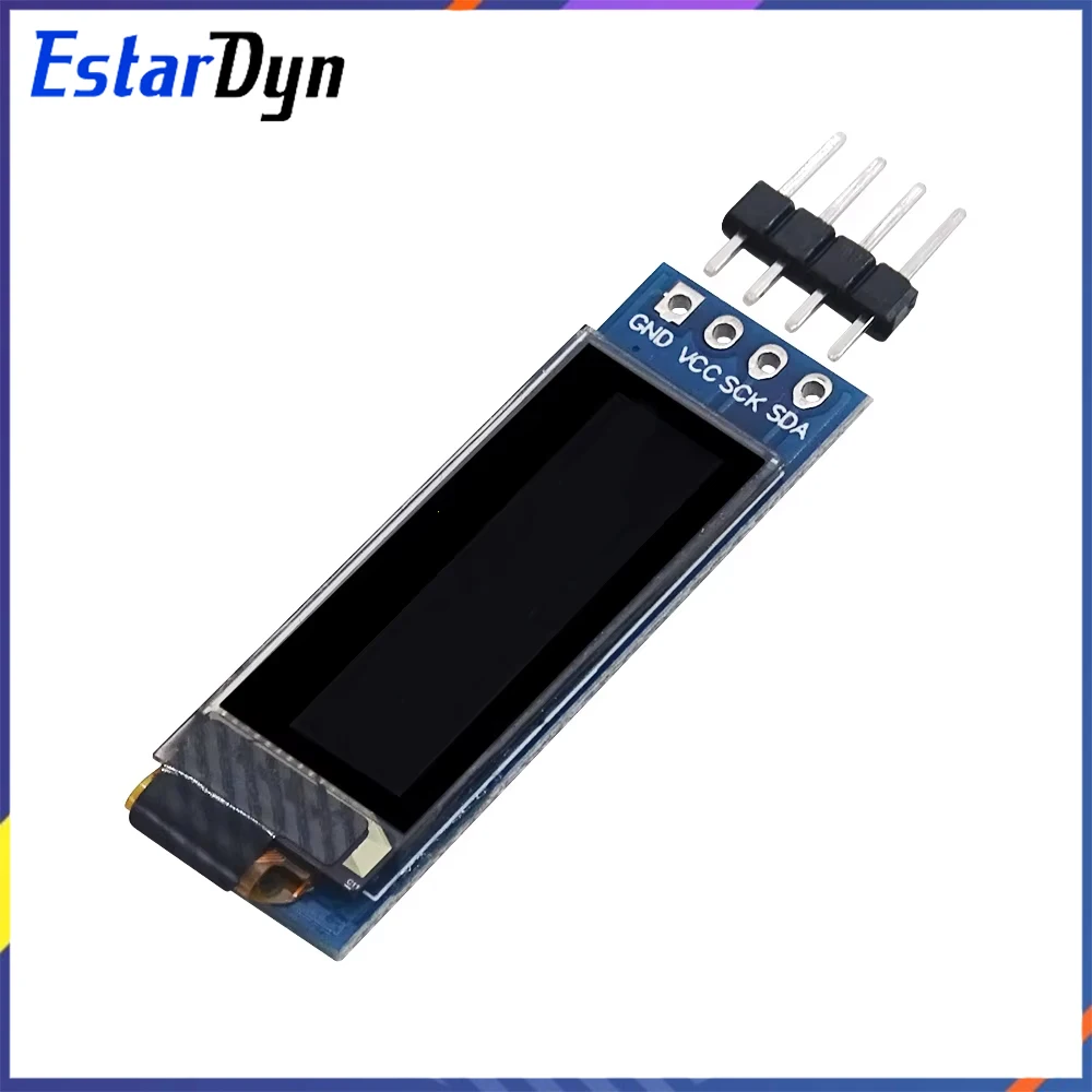 Módulo de exibição OLED de 0,91 polegadas I2C 128x32 para Arduino Raspberry Pi ESP32, branco azul amarelo