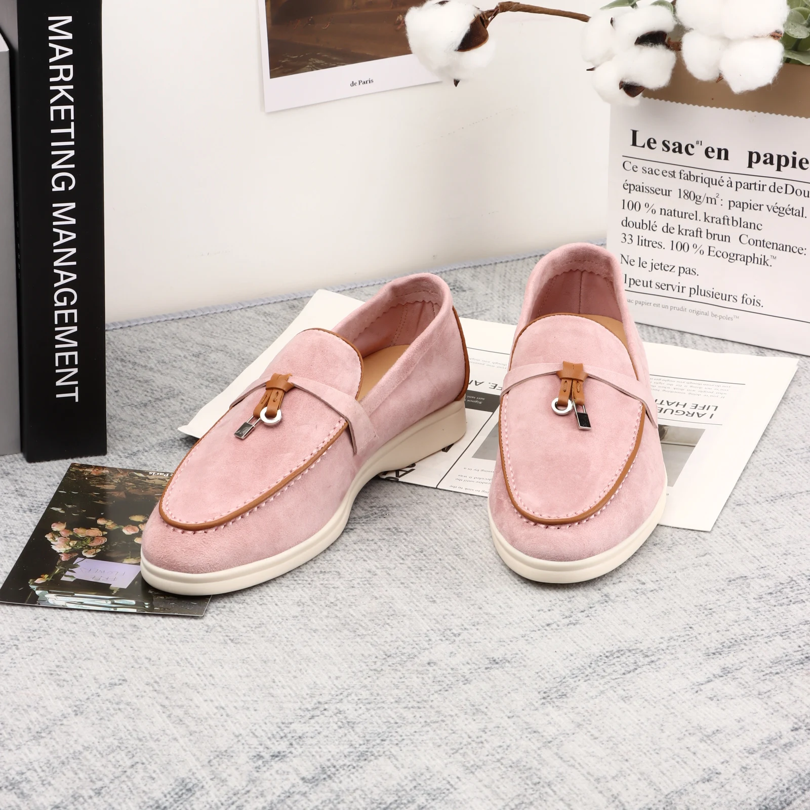 Suede Leather Men Loafers Shoes 2023 Spring Autumn Casual Women Shoes Slip On Women Flat Loafers Comfortable Moccasins Shoes