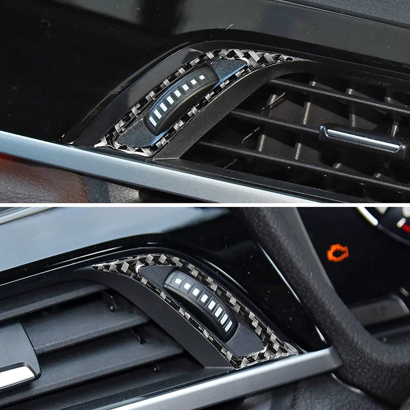 

Для BMW X1 X2 F48 2016-2022 LHD RHD Автомобильный обе стороны кондиционера Выходное отверстие Konb Рамка Наклейка Образование из углеродного волокна Аксессуары для интерьера