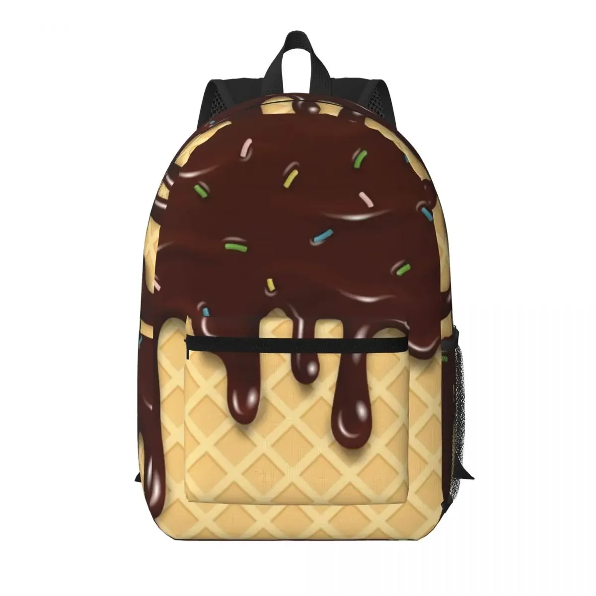 Ice Cream Dripping Kawaii Student Backpack School Bag Hiking Travel Daypack for Men Women Bookbag Shoulder Bags
