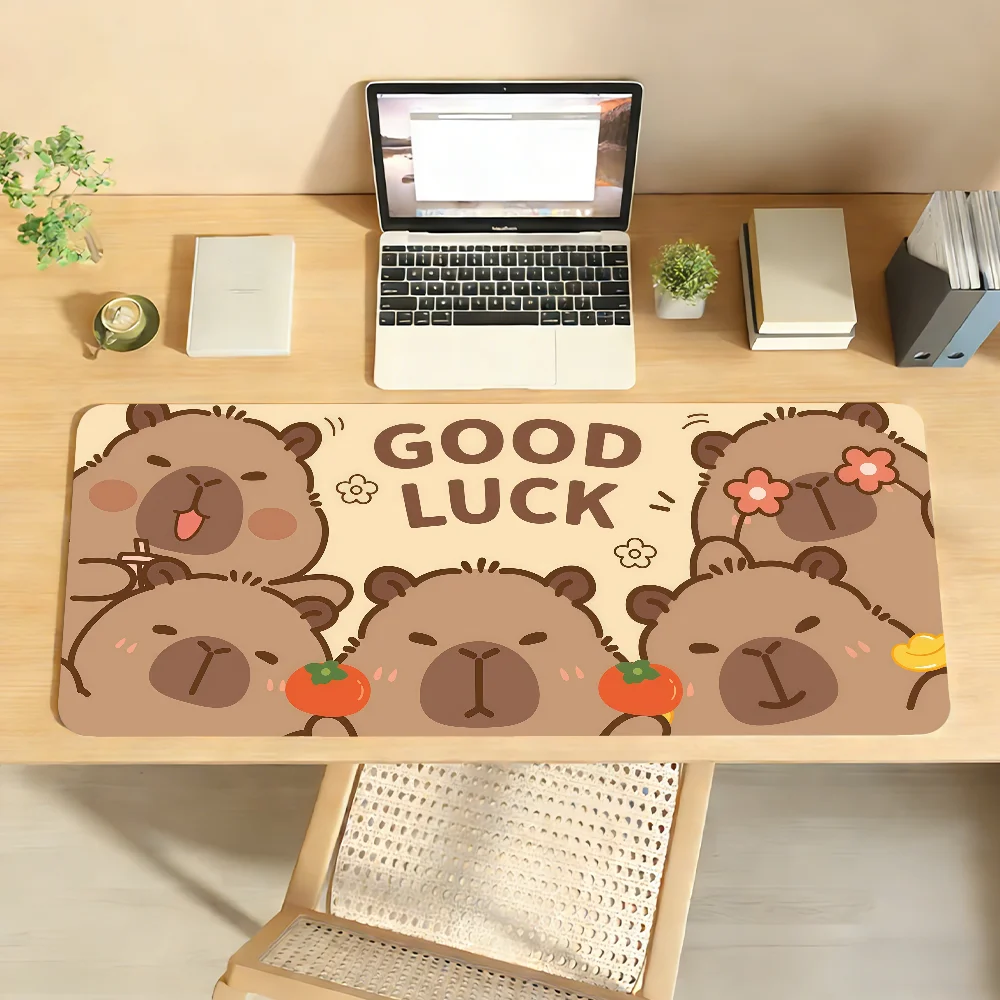 Cute Capybara Cartoon Mouse Pad For Office Gaming And Keyboards Non-Slip Large Waterproof