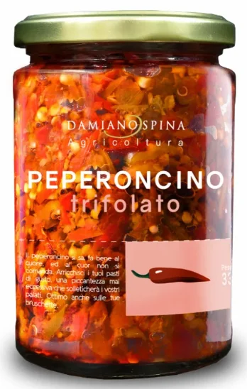 Papryka pikantna Peperoncino Trifolato 330g - Damiano Spina