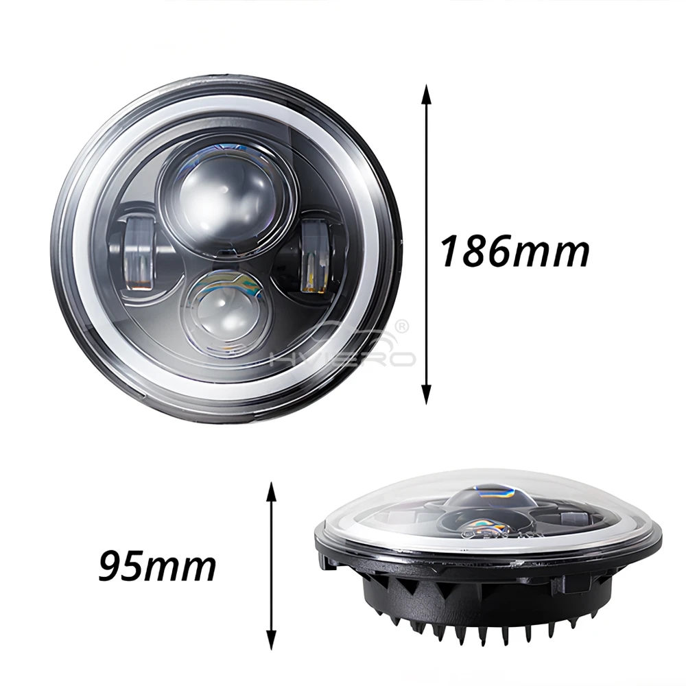 7Inch Motorcycle LED Headlight 12V 45W Offroad Accessories Working Spot Light Headlamp 6500k Day Auto signal Work Lamp Bar Ip67