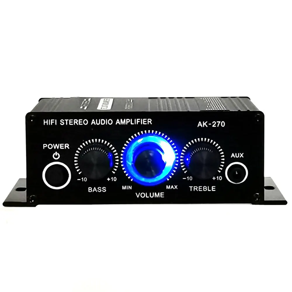 Woopker Sound Amplifier Channel 2.0 HIFI Bluetooth Amp Home Digital Audio 12V3A AK380 AK370 AK280 AK270 AK170 for Car Bass Trebl
