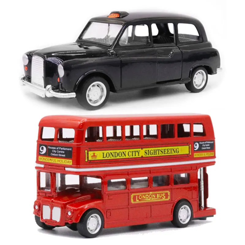 1: 32 London Bus Taxi Alloy Model Toy Puzzle Toy Boy Birth Gift