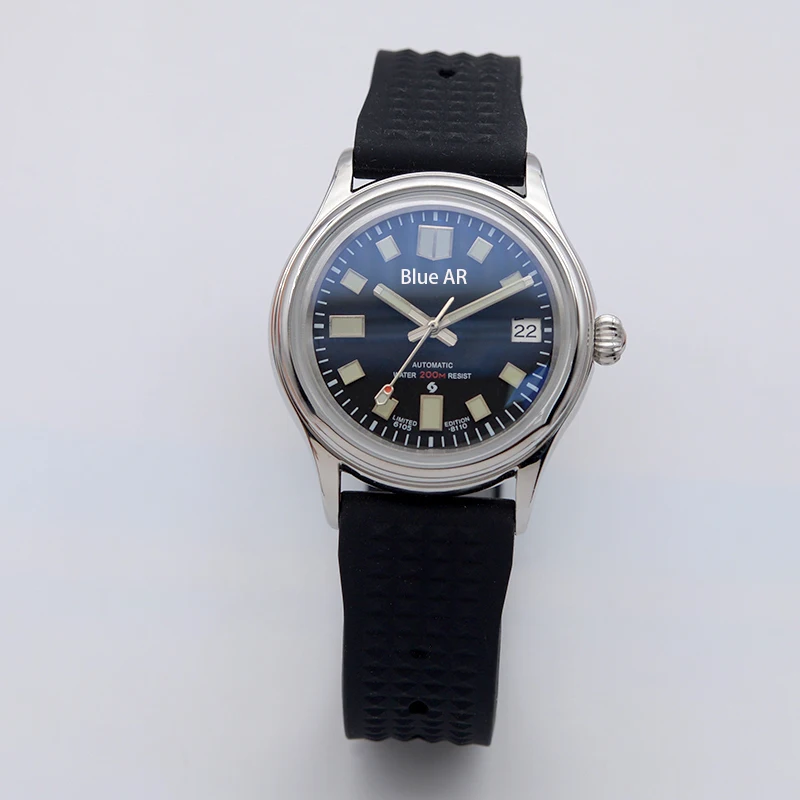 38mm Shiny Watch Case Fit NH34 NH35 NH36 NH38 Movement 50m Waterproof 316L Stainless Steel Watch Case Gift DIY