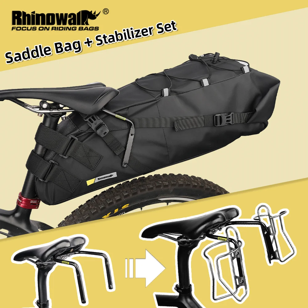 Rhinowalk Fahrrad-Satteltasche + Stabilisator-Set, wasserdicht, 13 l,  groes Fassungsvermgen, stabiler fr MTB, Rennrad, passend fr  Wasserflaschenhalter - AliExpress 18