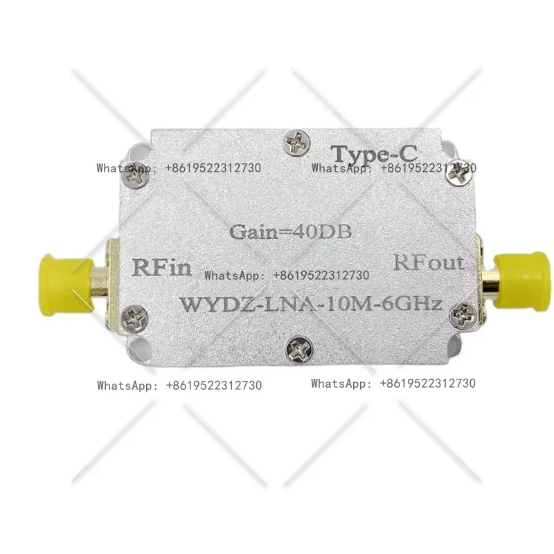 

10 м-6 ГГц LNA, высокая плоскость, малошумящий усилитель, усиление 40 дБ, привод радиочастотного сигнала, аксессуары для радиостанций на переднем конце