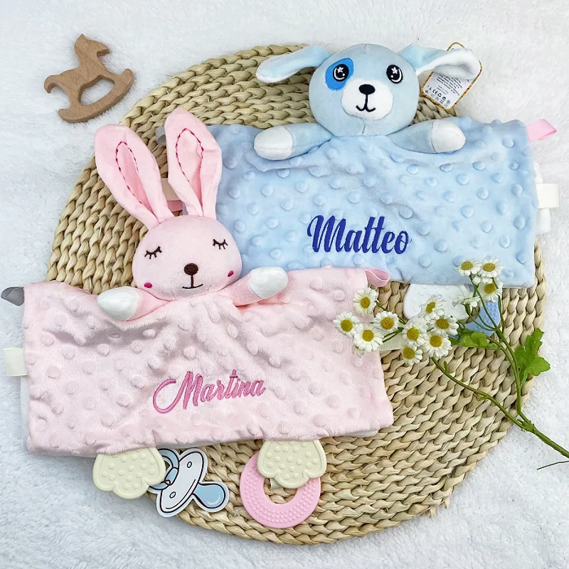 Personalized Embroidered Baby Blanket for Girls & Boys Newborn Gift Baby Shower Gift 1st Birthday Gift Secure Comforter