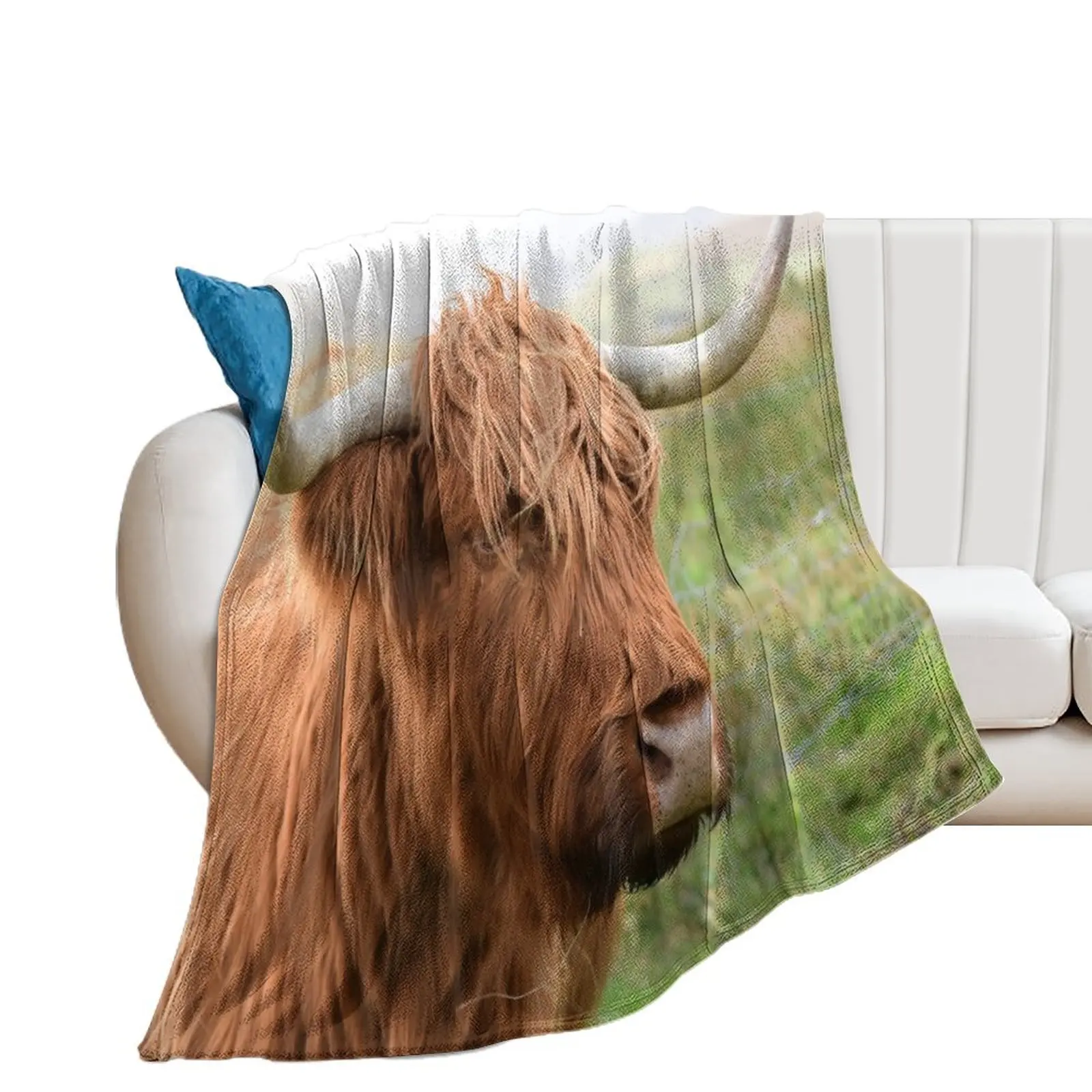 

My, what big horns you have Throw Blanket funny gift warm for winter Blankets