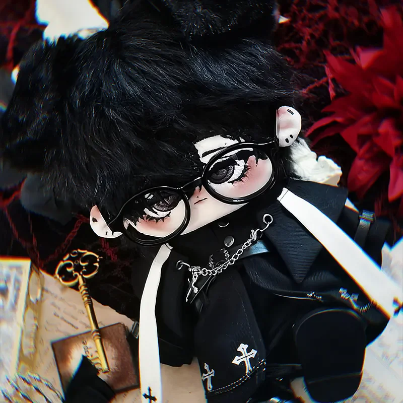 No attributes Father Dark Black Priest Clergyman Demon Devil for 20cm Plush Doll Stuffed Only Clothes Plushie Clothing KN Mar