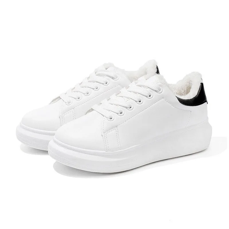 Замшевые женские кроссовки, новинка 2023, осень/зима, корейские кроссовки на толстой подошве, повседневные теплые кроссовки из хлопка