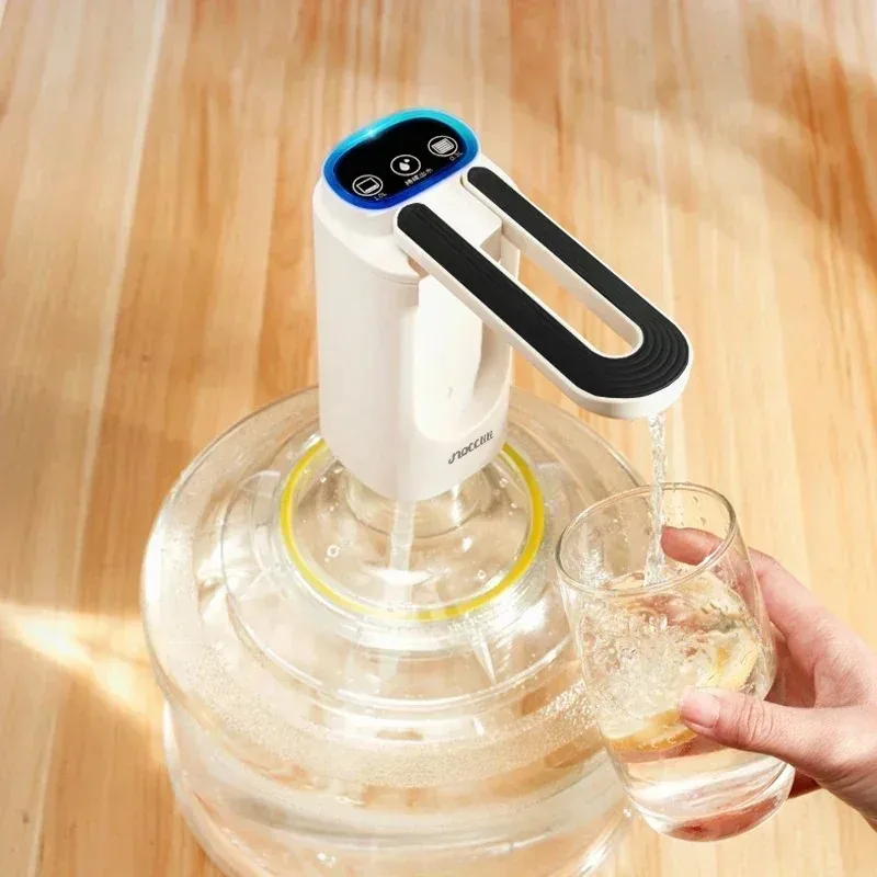 Mini Foldable Electric Water Bottle Pump Drinking Fountain Overflow Protection USB Type-C Charging for Carboy Kitchen Dining