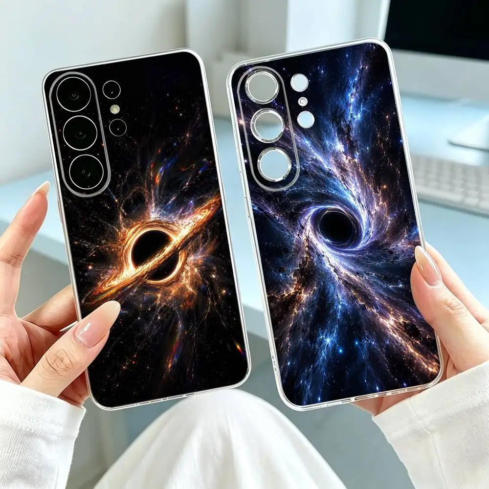 Cosmic Black-Hole Star  Phone Case Transparent Silicone Soft For Samsung S25,S24,S21,S22,S23,S30,Ultra,S20,Plus,Fe Gift