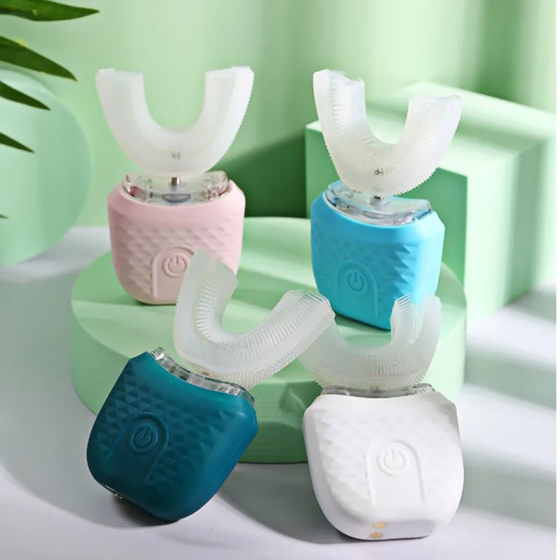 

U-Shaped Electric Toothbrush for Adults, 360° Ultrasonic Teeth Whitening, Wireless Charging, Waterproof Automatic Toothbrush