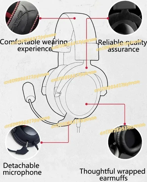 2025HyperX Cloud Core 7.1 Surround Gaming Headphones Wired Headset With Noise Cancelling Microphone Original 100% wholesale