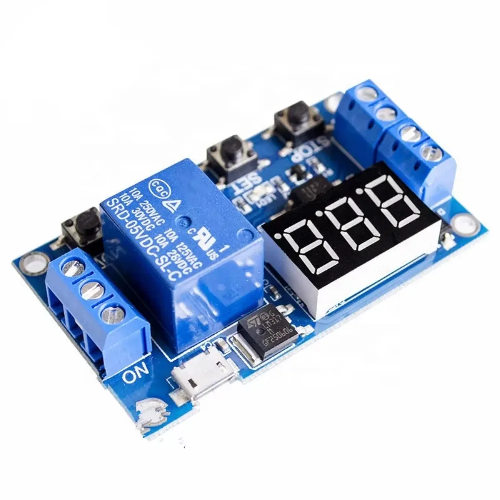 10 unids/lote 1 canal 5V relé 6-30V módulo de relé interruptor disparo retardo circuito temporizador ciclo 999 minutos ajustable XY-J02