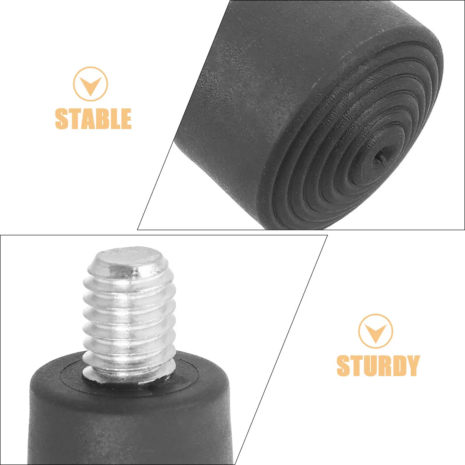 3Pcs Universal Tripod Rubber Foot Pad Replacement for Camera Tripod Monopod Anti-Slip Stability Spike Monopod Leg Rubber Spikes