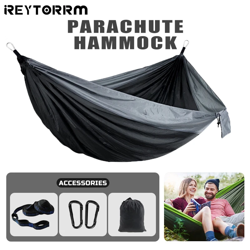 Camping Hammock 260x140cm Double Portable Hammock with 2 Tree Straps Lightweight Hammocks for Travel Beach Backyard Patio Hiking