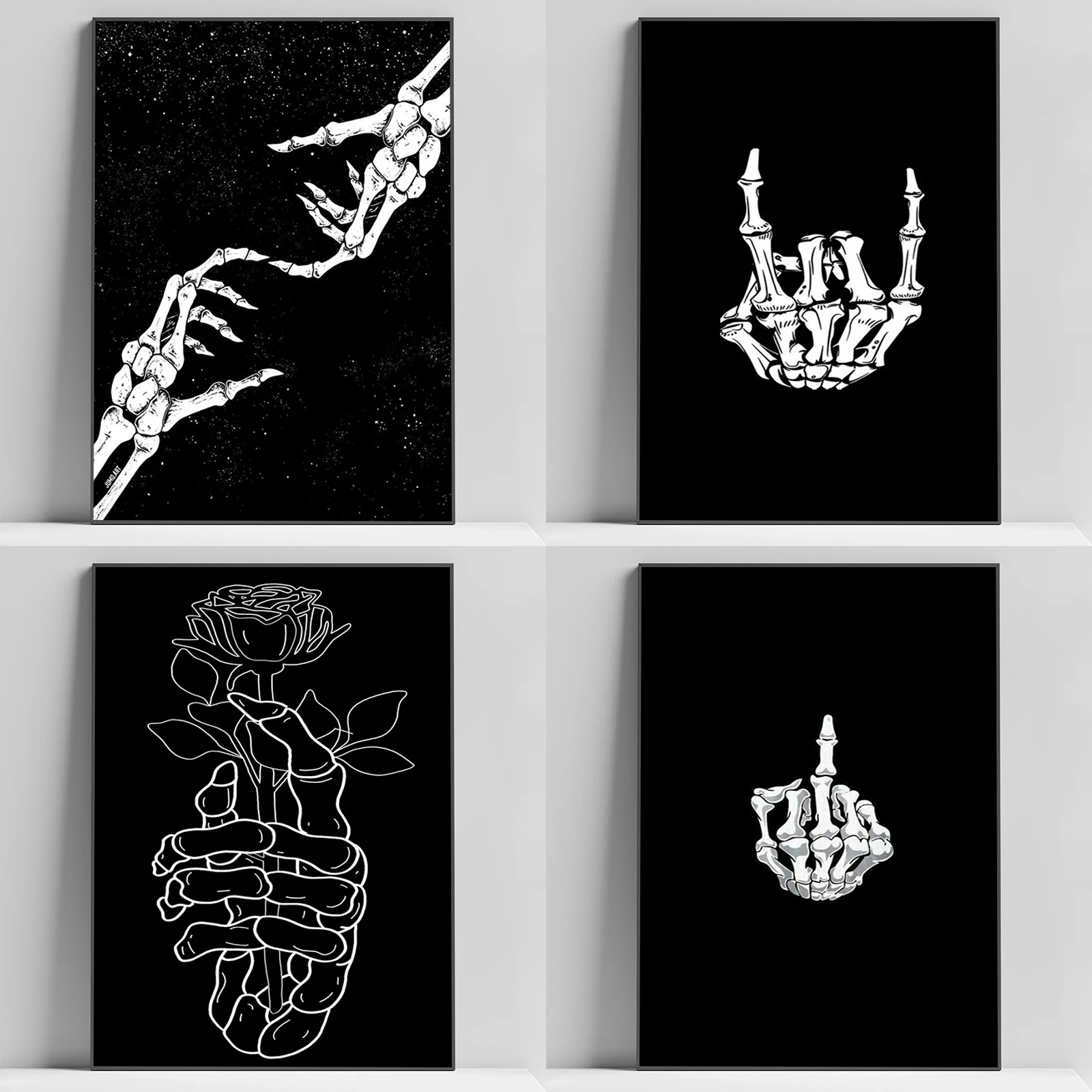 

Skeleton Poster Picture on the Wall Decoration Items For Home Decor Vintage Interior Posters Decorative Paintings Bedroom Stuff