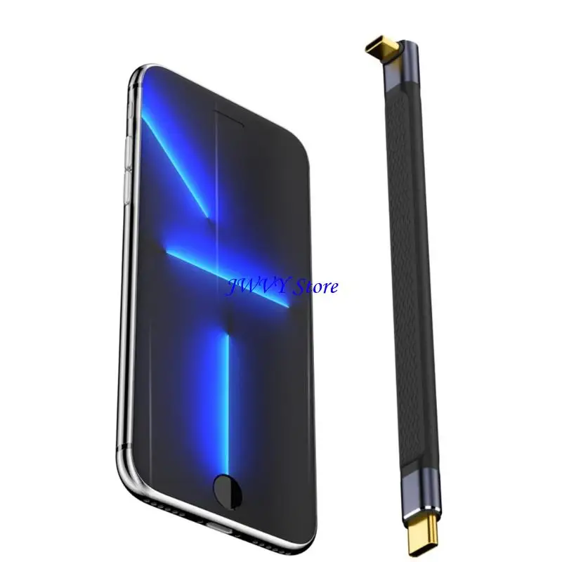 573A 240W USB C Cable carga 40Gbps Transferencia datos corta resistente a curva cordón flexible para dispositivos