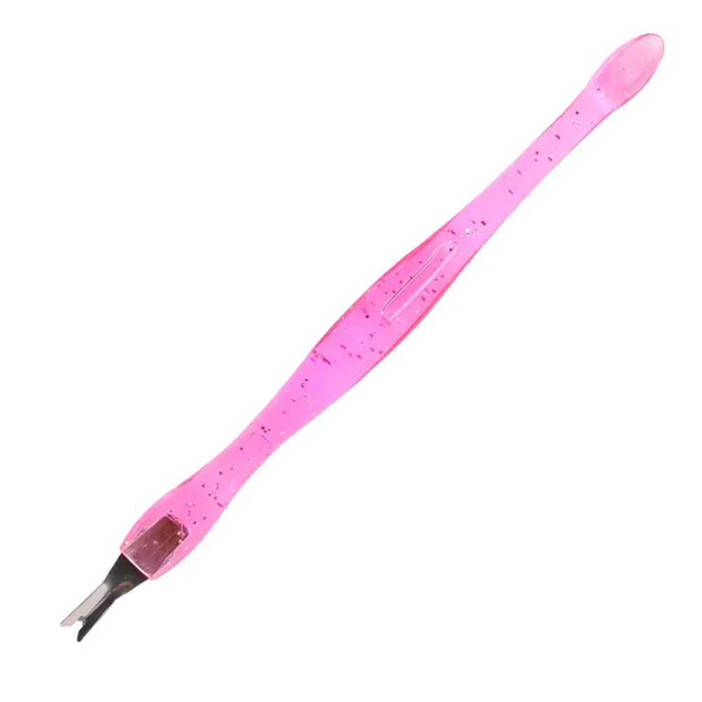 

Dead Skin Callus Removal Fork Nail Cuticle Trimmer Pusher Pink Dual-End Non-Slip Handle Manicure Tool for Home Salon