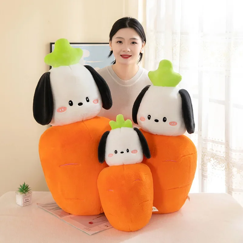 50/70/80cm Sanrio Kawaii Pochacco Dog Carrot Stuffed Plush Toys Pillow Cartoon Anime Soft Cute Baby Birthday Gift Children Dolls