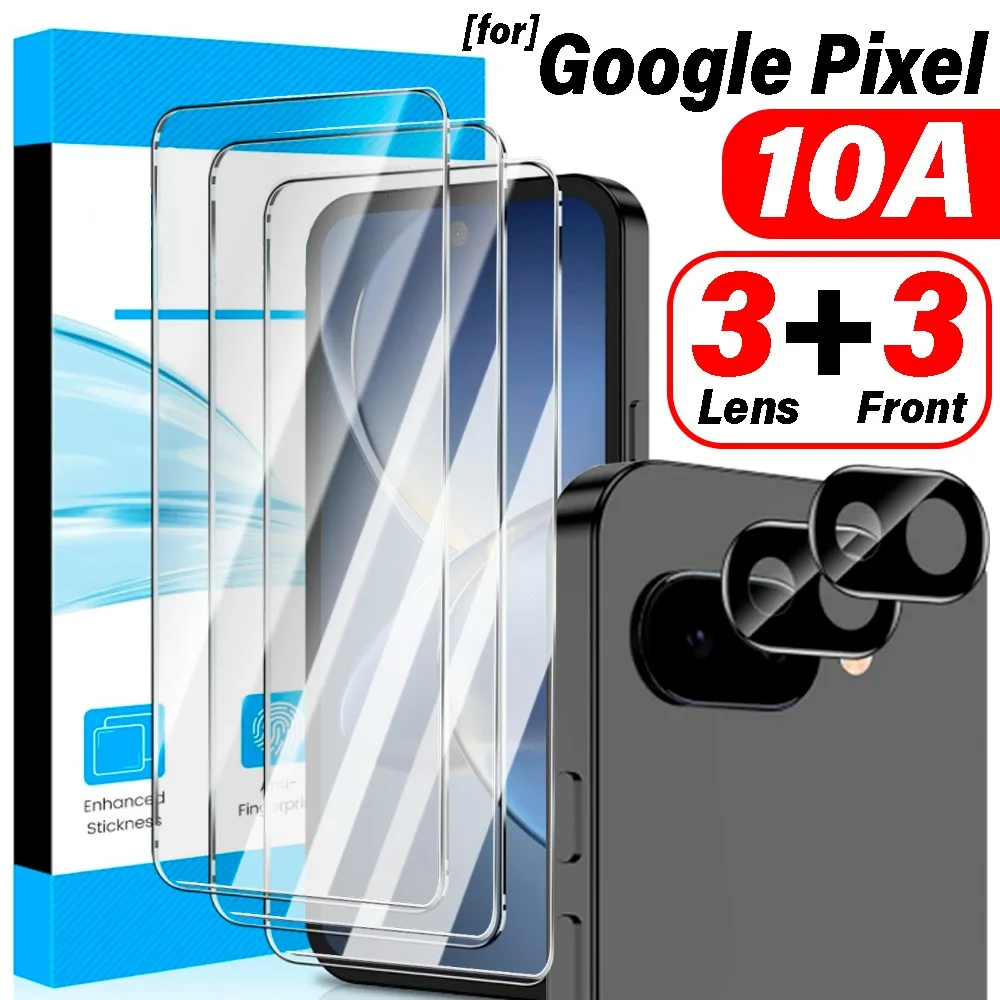 

1-3Set 9H Tempered Glass Screen Protector for Google Pixel 10a HD Clear Anti-Scratch Lens Glass 6in1 Films for Google Pixel 10a