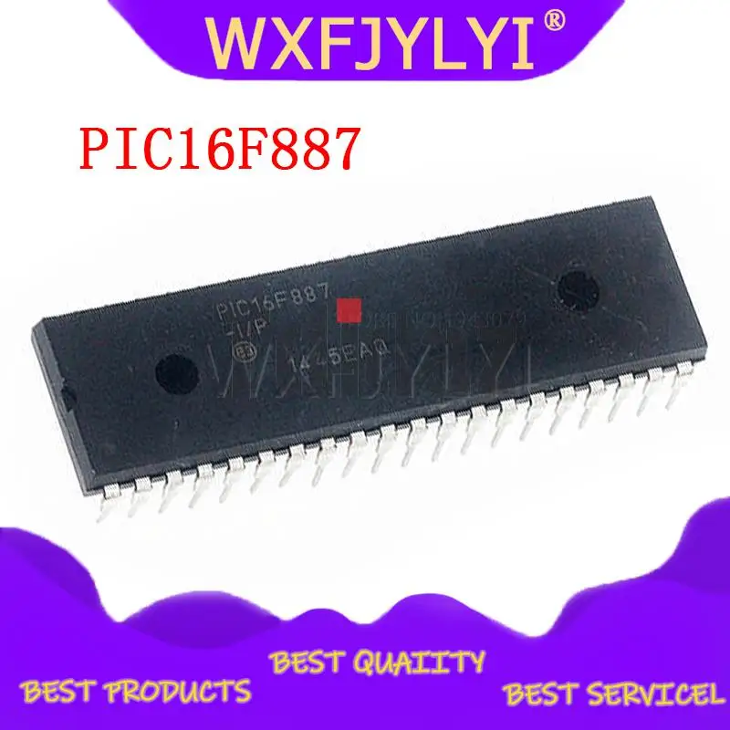 1PCS PIC16F887-I/P  PIC16F887-I/PT PIC16F887 16F887 TQFP-44 / DIP40 Embedded-microcontroller