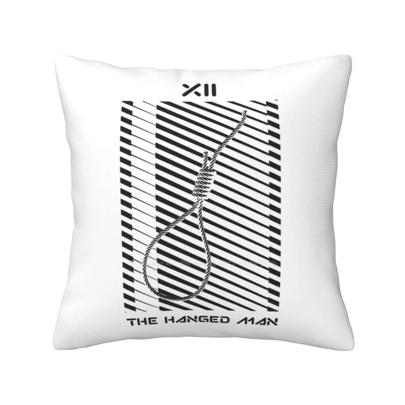 ( Xii ) The Hanged Man ( Black ) Fashion Sofa Throw Pillow Cover Pillowcase Tarot Black The Hanged Man Noose