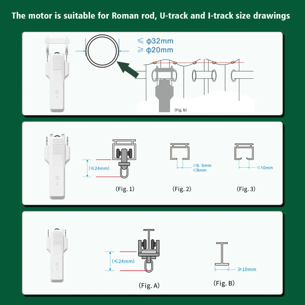 LifeLibero-Tuya WiFi Cortinas Inteligentes para Windows, Robot Motor, Fit para Cortina Elétrica Trilho, Faixa Rod I U Suporte, Alexa