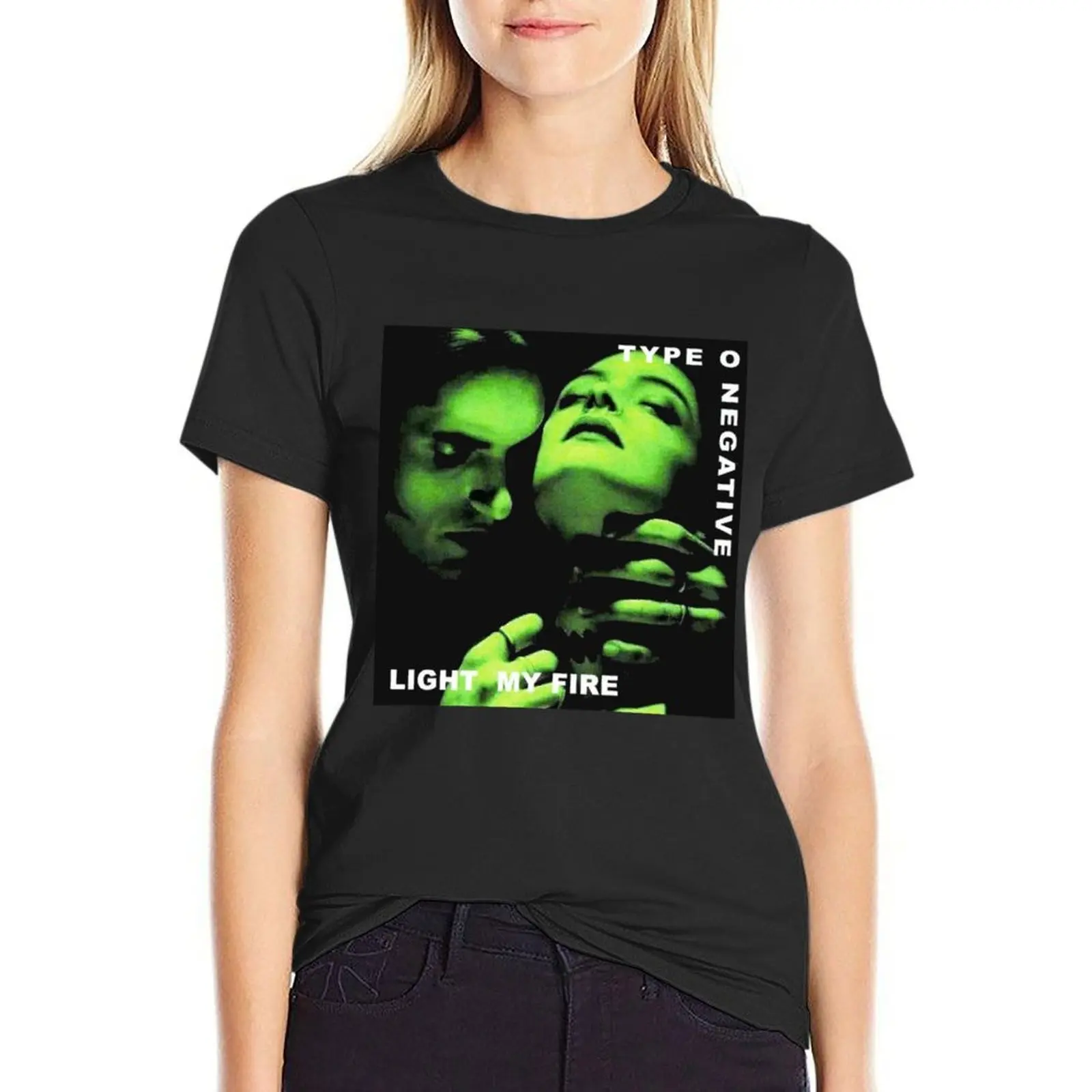 

Type O Negative T-Shirt quick-drying vintage summer tops blanks oversized workout shirts for Women