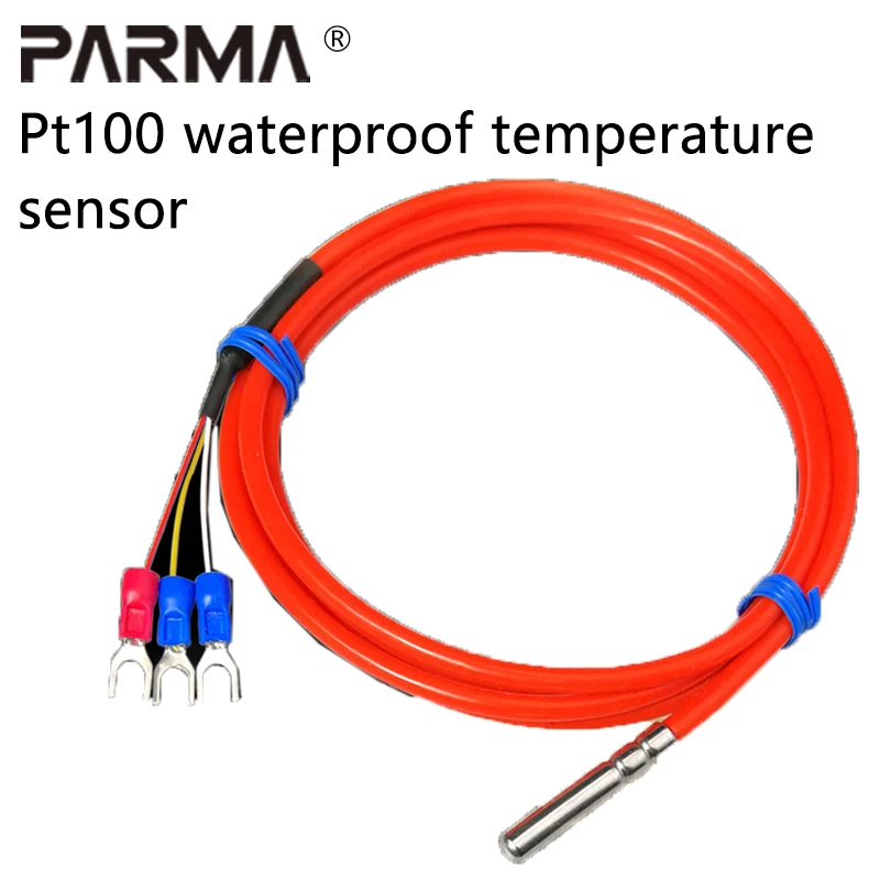 Pt100 temperature sensor, silicone rubber mouth sealed, waterproof and oil-proof temperature measurement probe