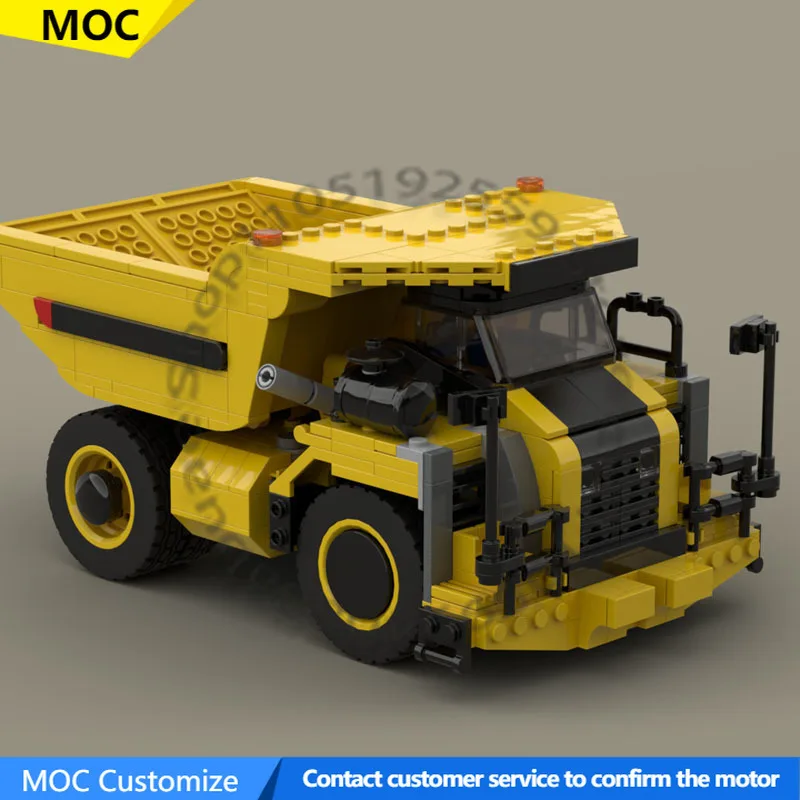 672 PCS Transport Car Bigcat Mining Truck MOC Customize Modular Building Block Model Educational Kids DIY Toy Christmas Gift