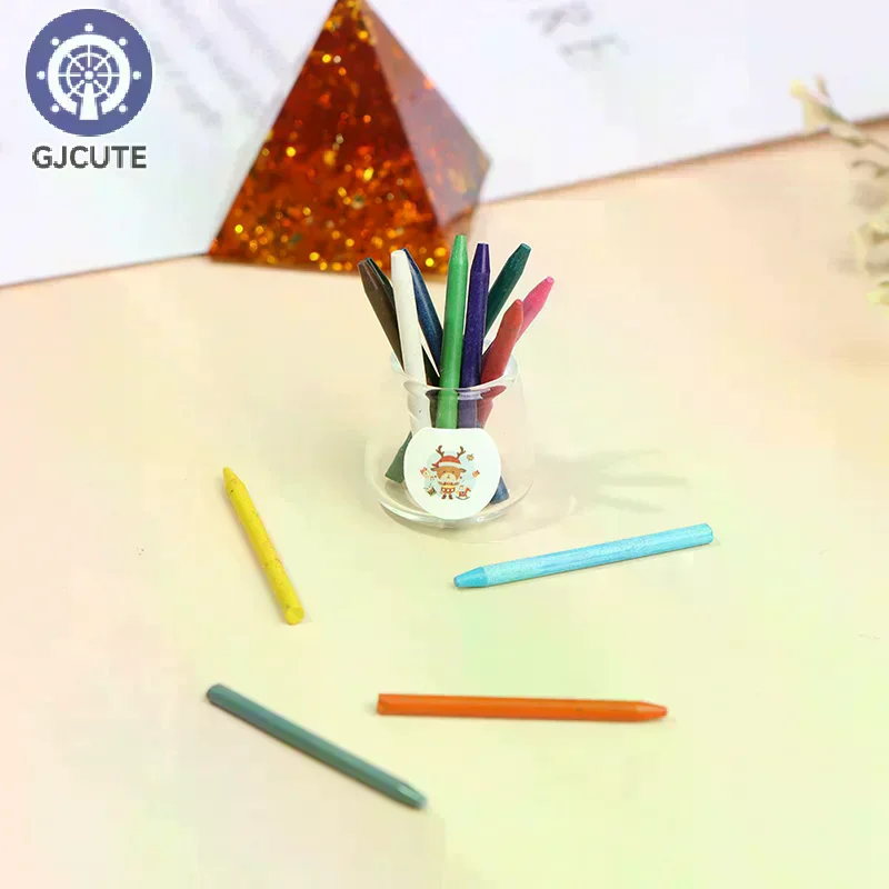 1 set di pastelli in miniatura per casa delle bambole in scala 1/12 per accessori per la casa delle bambole